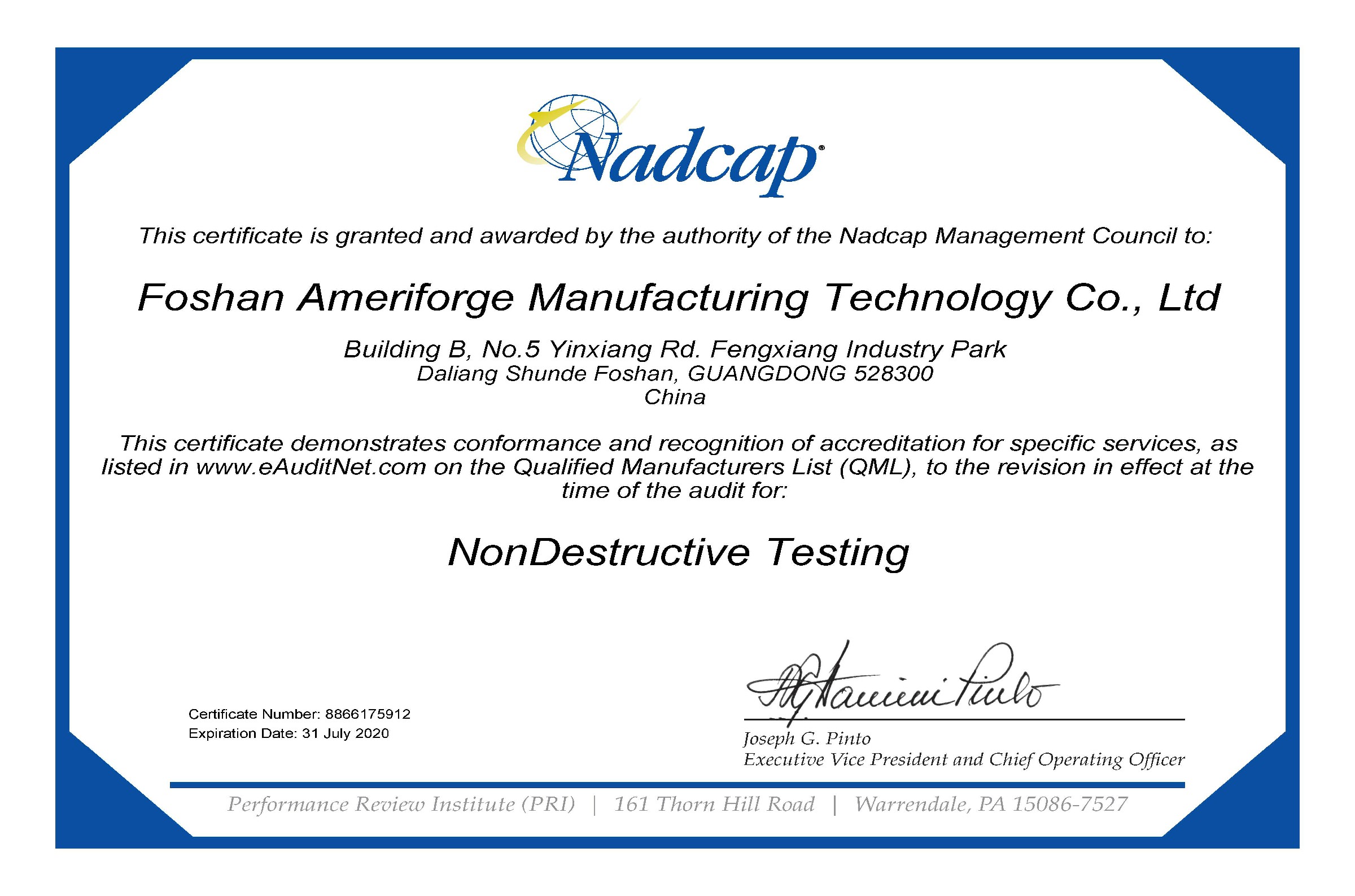 NonDestructive Testing audit